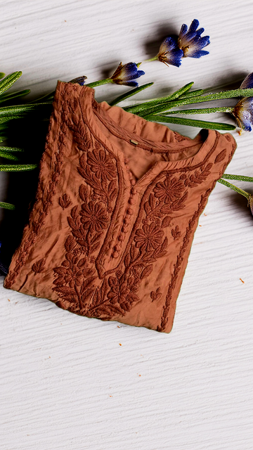 Coco Premium Mul Silk Oversized Chikankari Long Kurta