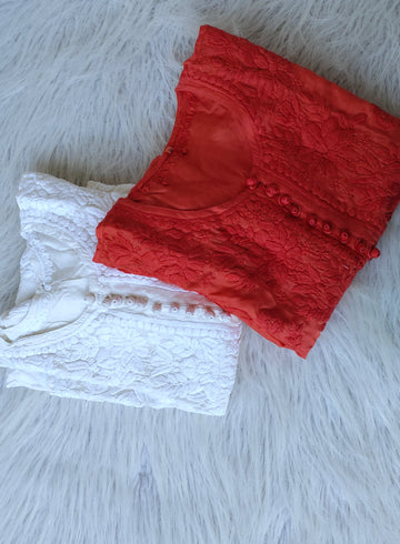 Dove Slik Premium Muslin Soft Chikankari Kurtas