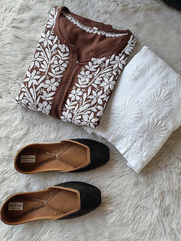 Premium Soft Cotton Silk Chikankari co-ord Set