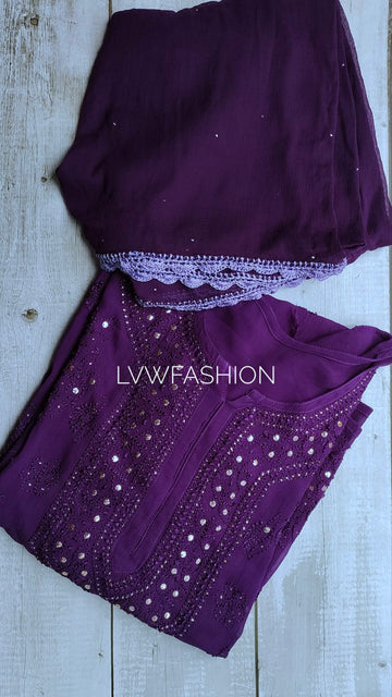 Resham Kurtas With Duptaa Premium Georgette