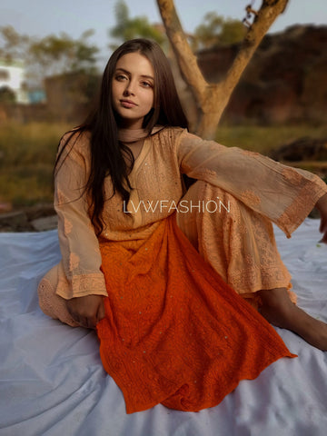 Beautiful Ombre Dyed Premium Georgette 3 piece set