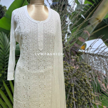 "Arika" Premium Georgette Gharara Set In beautiful Shades