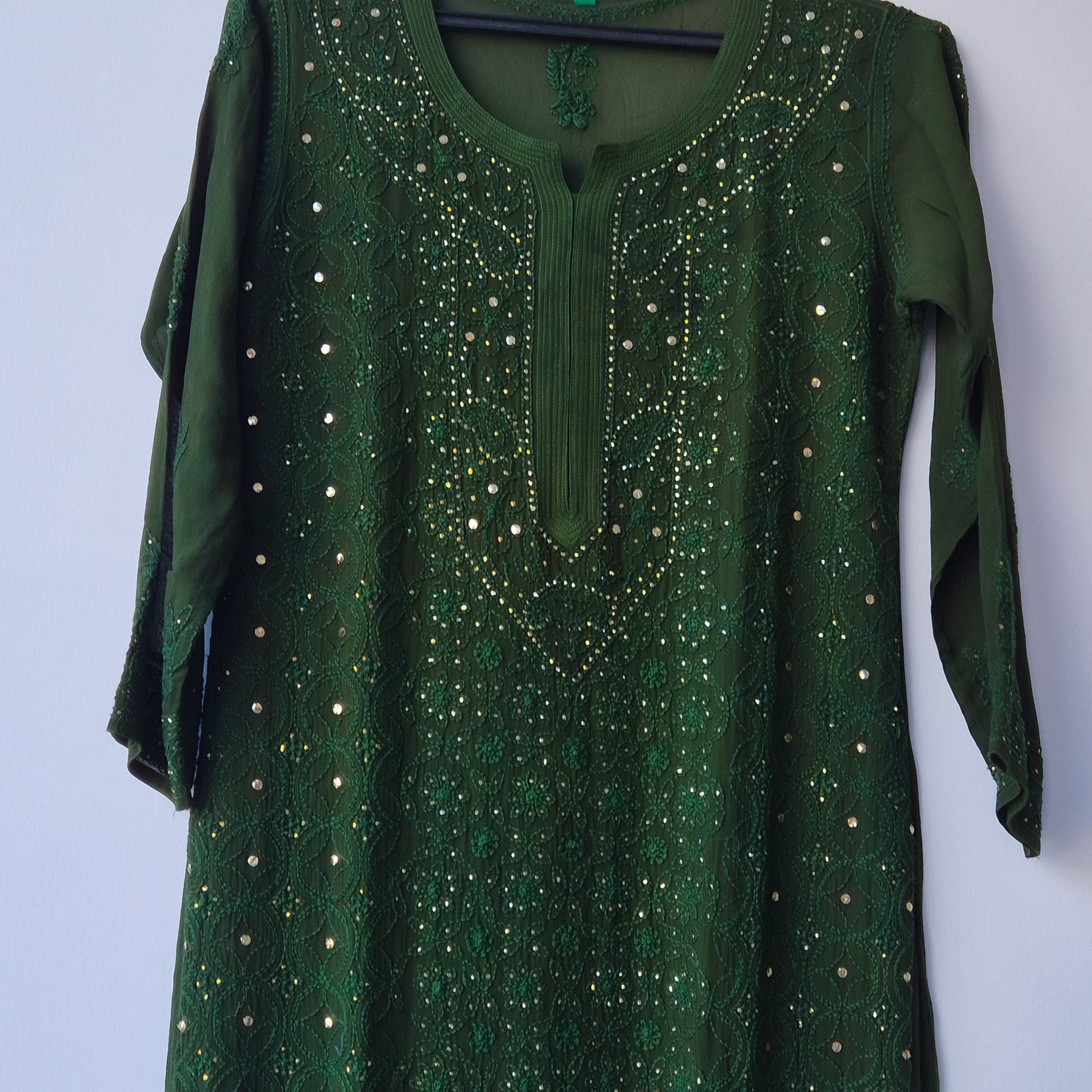Noori New Design Premium Georgette Luxury Chikankari And Mukaish Embroidery Kurta