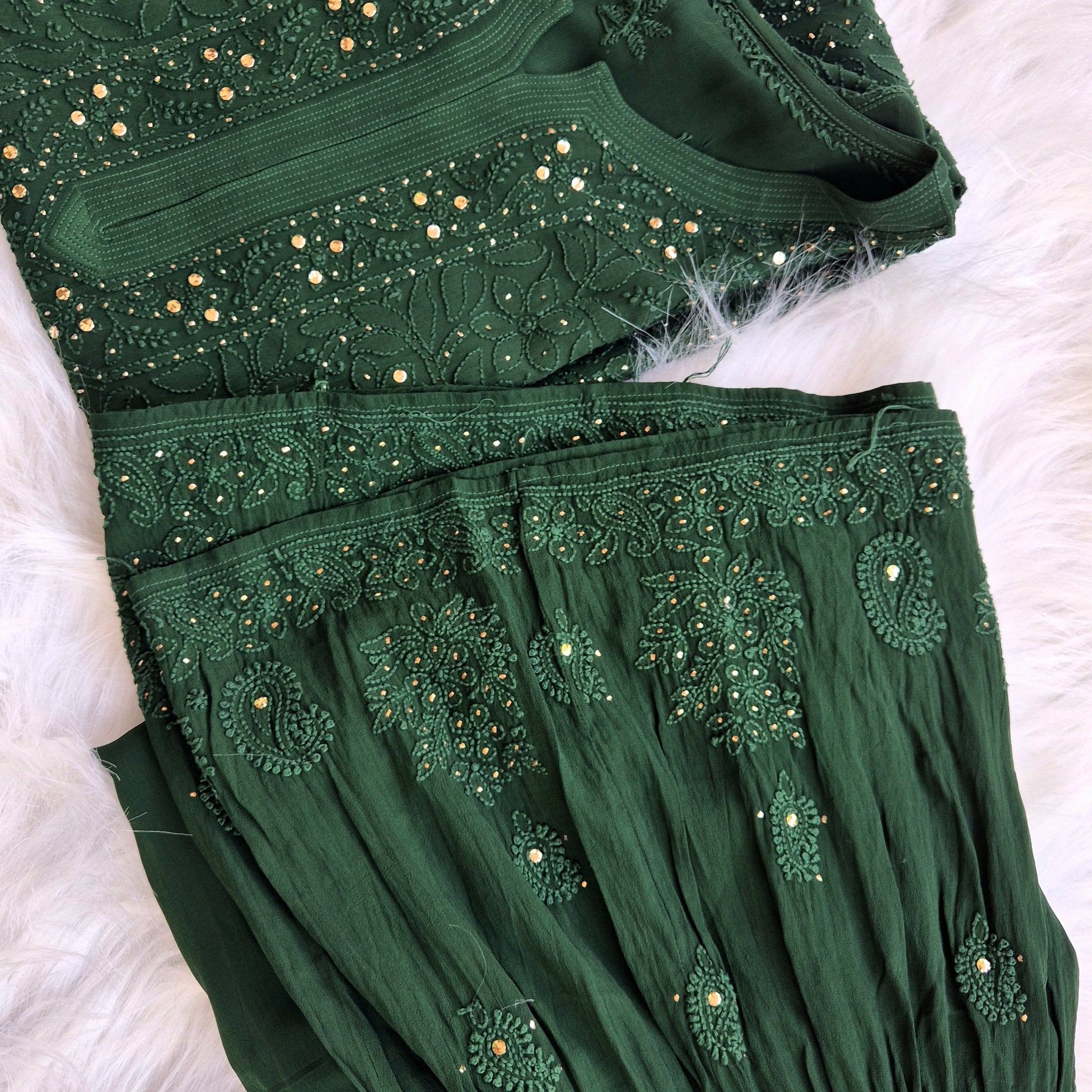 Falak Premium Georgette Chikankari Luxurious Look Gharara Set