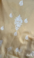 Beautiful black handcrafted Chikankari suit by LVW Fashions featuring premium faux Georgette fabric and intricate Lucknow Chikankari.