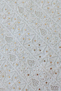 Noori premium georgette Chikankari kurta and dupatta suit set by LVW Fashions, handmade Lucknow Chikankari in brown.