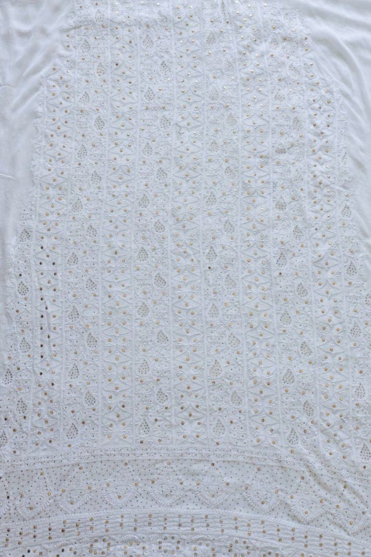 Noori Premium Georgette Chikankari Kurta Dupatta suit set by LVW Fashions, handmade brown Lucknow Chikankari with intricate embroidery.