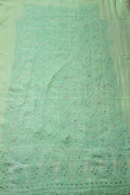 Brown Noori Premium Georgette Chikankari Kurta Dupatta set by LVW Fashions, featuring intricate Lucknow-style handmade embroidery.