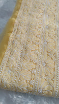Beautiful handcrafted LVW Fashions Chikankari full suit with faux georgette fabric and intricate Lucknow-style embroidery.