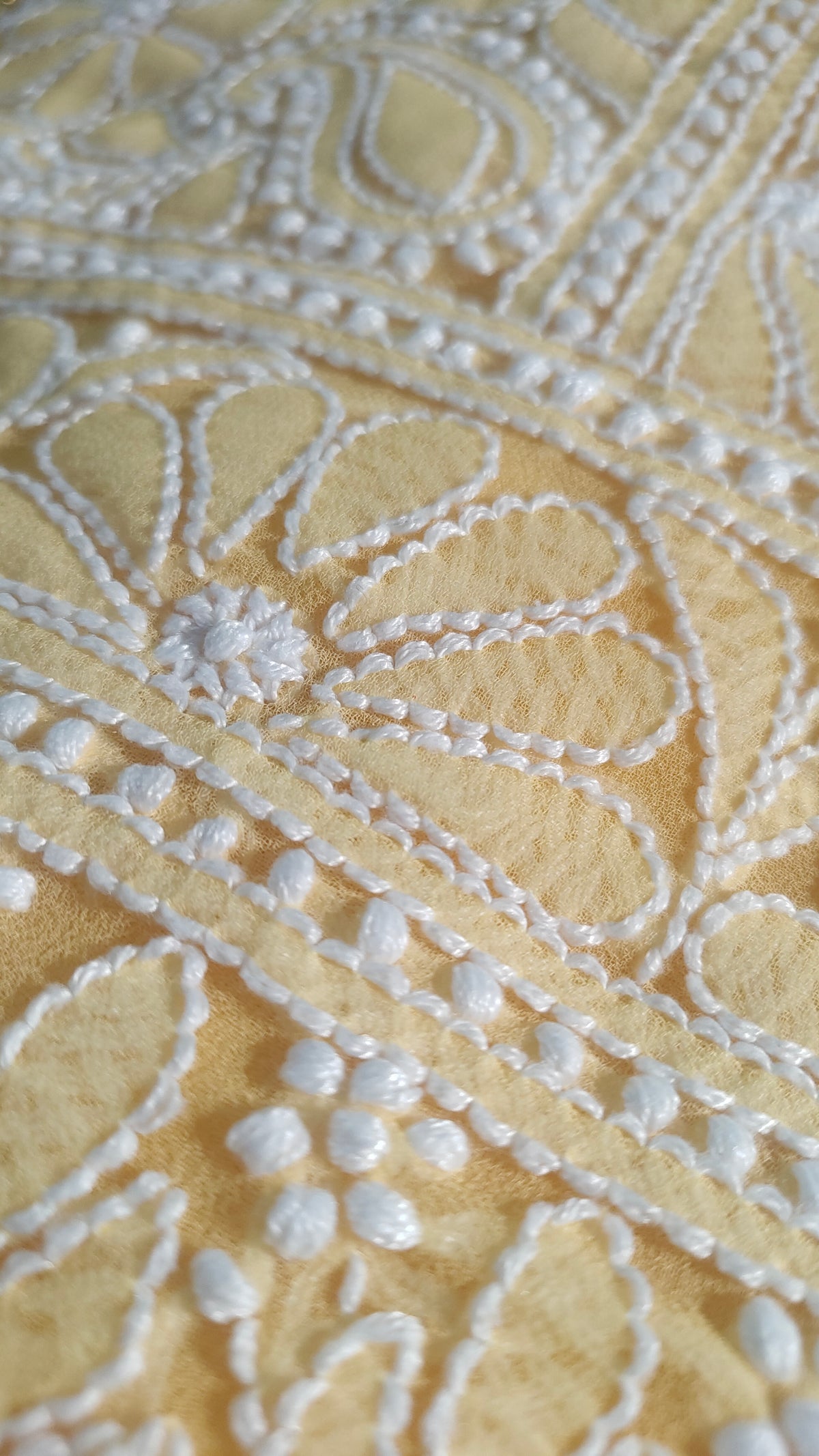 Beautiful handcrafted faux georgette Chikankari full suit by LVW Fashions, featuring intricate Lucknow-style embroidery.