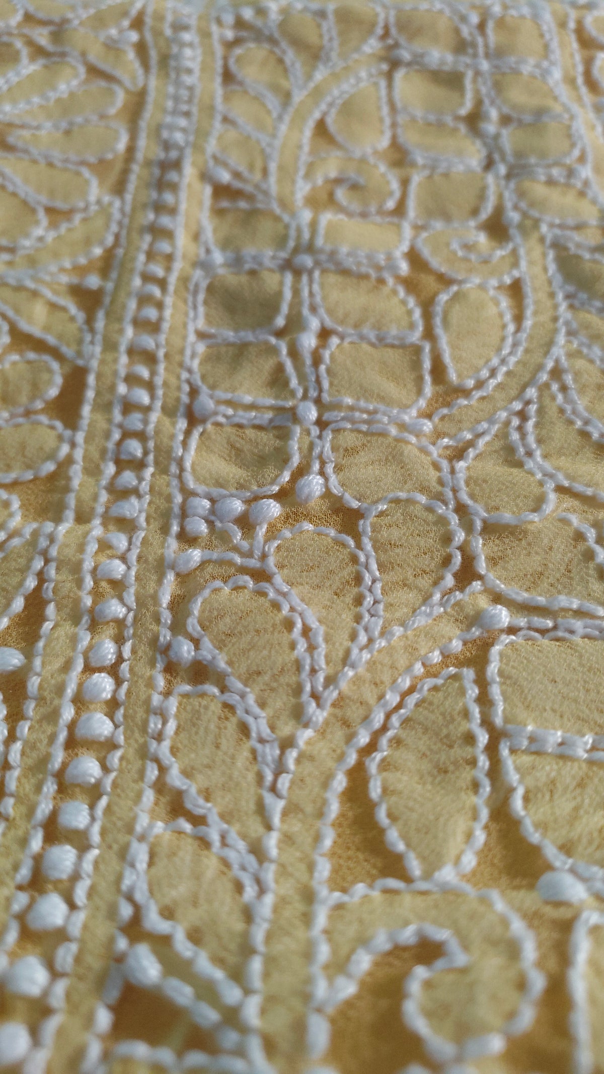 Beautiful handcrafted Chikankari full suit in faux Georgette by LVW Fashions, featuring intricate Lucknow Chikankari embroidery.