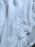 Beautiful premium georgette Chikankari skirt by LVW Fashions featuring intricate handmade Lucknow Chikankari embroidery.