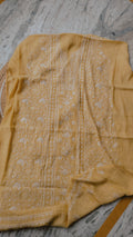 Handmade Lucknow Chikankari kurta by LVW Fashions, featuring intricate embroidery and traditional craftsmanship.