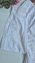Soft cotton Afgani Chikankari pant by LVW Fashions, showcasing intricate handmade embroidery and traditional Lucknow chikankari style.