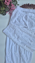 Premium cotton Chikankari shalwar from LVW Fashions featuring intricate handmade Lucknow Chikankari embroidery.
