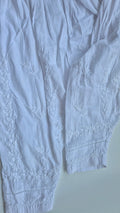 Handmade premium cotton Chikankari shalwar from LVW Fashions, featuring intricate Lucknow Chikankari embroidery.