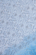 Noori Ombre Premium Georgette Chikankari unstitched suit with kurta and dupatta, handcrafted by LVW Fashions in Lucknow Chikankari style.