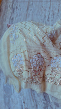 Noori Rose embroidery premium chanderi kurta and dupatta set by LVW Fashions, handcrafted Lucknow chikankari, unstiched traditional outfit.