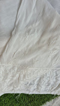 Resham embroidery premium georgette palazzos with inner attached, handmade by LVW Fashions, featuring dyeable fabric and intricate Lucknow Chikankari.