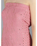 Zainab premium georgette unstitched kurta and dupatta set by LVW Fashions with handmade Lucknow Chikankari embroidery.