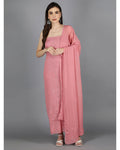 Zainab Premium Georgette Unstitched Kurta Dupatta Set by LVW Fashions featuring handmade Lucknow Chikankari in elegant design