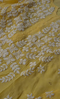 Handmade LVW Fashions chikankari kurta set with unique plazzo design, premium georgette fabric, and luxurious Kamdani add-on.