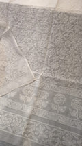 Pure kota cotton Chikankari kurta and dupatta set by LVW Fashions in traditional Lucknow embroidery, dyeable fabric, unstiched design.