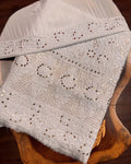 LVW Fashions Inaayat premium georgette luxury chikankari Kamdani unstiched suit with intricate white Lucknow chikankari kurta and dupatta