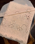 White Inaayat premium georgette Chikankari kurta and dupatta set by LVW Fashions, featuring intricate Lucknow-style embroidery.