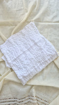 Handmade Lucknow chikankari kurta with lace, paired with premium soft cotton and silk bottoms from LVW Fashions.