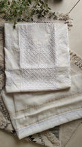 Noori premium Chanderi Chikankari kurta and dupatta set by LVW Fashions, featuring intricate hand-stitched Lucknow Chikankari and pearl details.