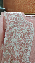 LVW Fashions Arohi premium silk Chikankari Kurta with intricate handmade Lucknow embroidery, paired with matching pants and dupatta.