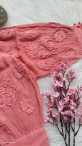 Afgani Tulip Premium Silk Chikankari Co-Ord Set by LVW Fashions featuring a handmade Lucknow Chikankari kurta and matching bottoms.
