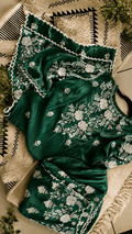 LVW Fashions Azhel Co-ord Set with intricate back and sleeve embroidery, handmade Lucknow Chikankari kurta for women.
