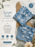 Azure Tide Co-ord Set by LVW Fashions with intricate back and sleeve embroidery, handmade Lucknow Chikankari Kurta in XXS size.