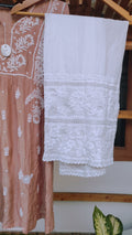 Handmade Lucknow Chikankari kurta and co-ord set by LVW Fashions, featuring intricate embroidery and premium fabric.