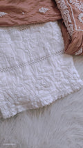 Handmade Lucknow Chikankari kurta with matching co-ord set by LVW Fashions, featuring intricate embroidery and premium fabric.