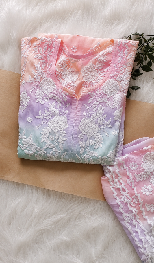 Candy crush Azhel Co-ord Set With back And Sleeves Embroidery Special (One Creation)