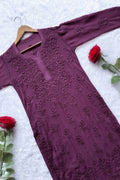 LVW Fashions Meer Premium Georgette Chikankari Kurta Set with intricate Lucknow-style hand embroidery, luxurious and elegant.
