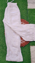 Handmade LVW Fashions satin co-ord set with tunic top, dyeable fabric, pure handcrafted Lucknow Chikankari Kurta, elegant and premium.