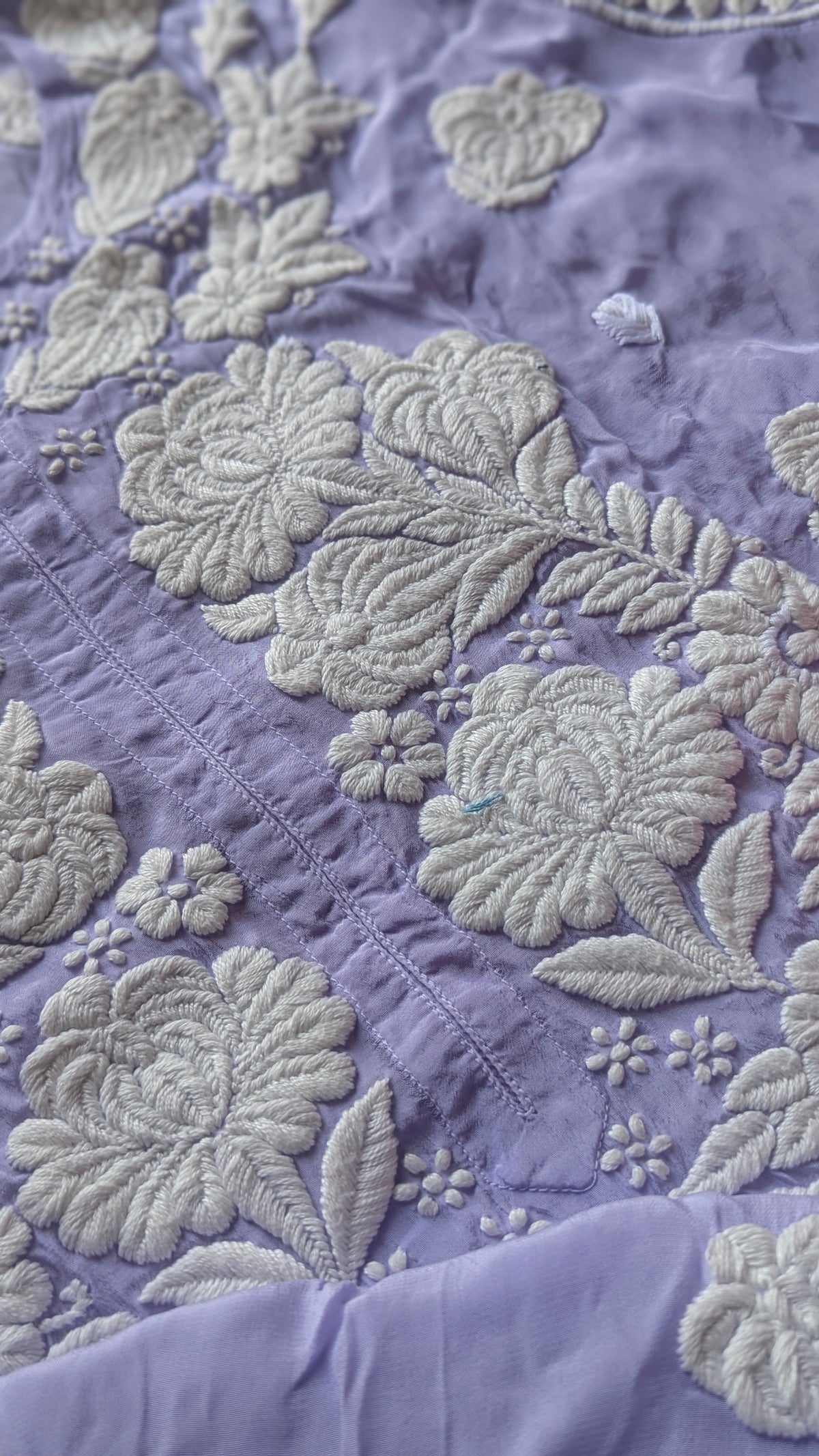 Luxurious Gulab silk co-ord set by LVW Fashions featuring intricate front and back embroidery, handmade Lucknow Chikankari, limited edition.