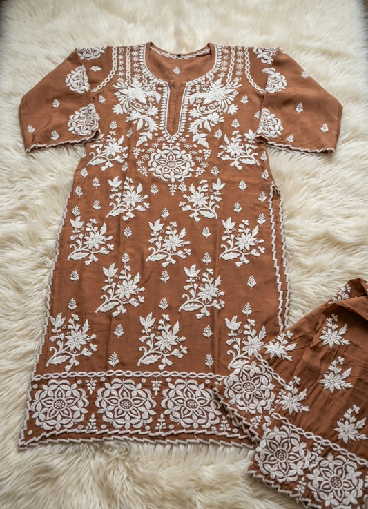 Hershey's Kiss 3D co-ord Set Wedding Luxurious Collection Premium Silk Co-ord Set Front Back Embroidery Special (Limited Edition)