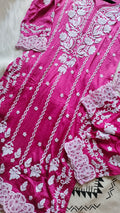 LVW Fashions Inara silk co-ord set with handmade Lucknow Chikankari kurta, luxurious limited edition ensemble.