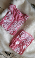 Luxurious Inara Rose Pink silk co-ord set by LVW Fashions featuring handcrafted Lucknow Chikankari kurta and matching pants.