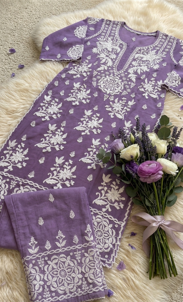 Tulip 3D co-ord Set Wedding Luxurious Collection Premium Silk Co-ord Set Front Back Embroidery Special (Limited Edition)