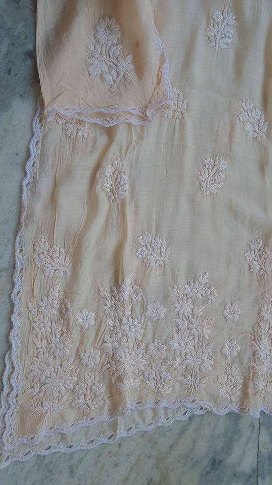 style Premium Silk Chikankari Luxurious Look co-ord Set
