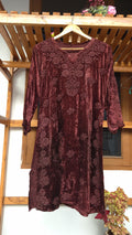 Kashmiri Makhmal pure handcrafted Chikankari embroidery kurta by LVW Fashions, soft, warm, luxurious traditional Lucknow Chikankari.