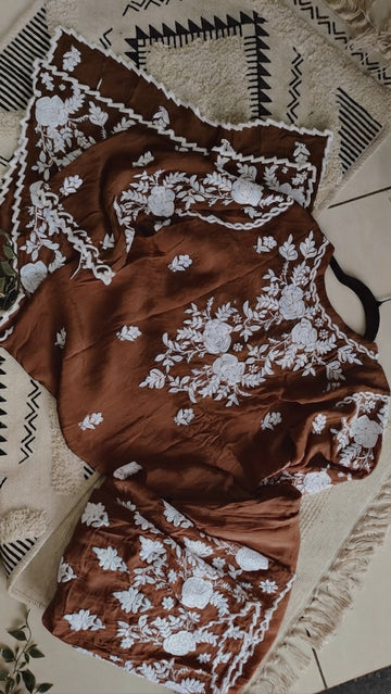 Hershey's Kiss Co-ord Set With back And Sleeves Embroidery Special (One Creation)