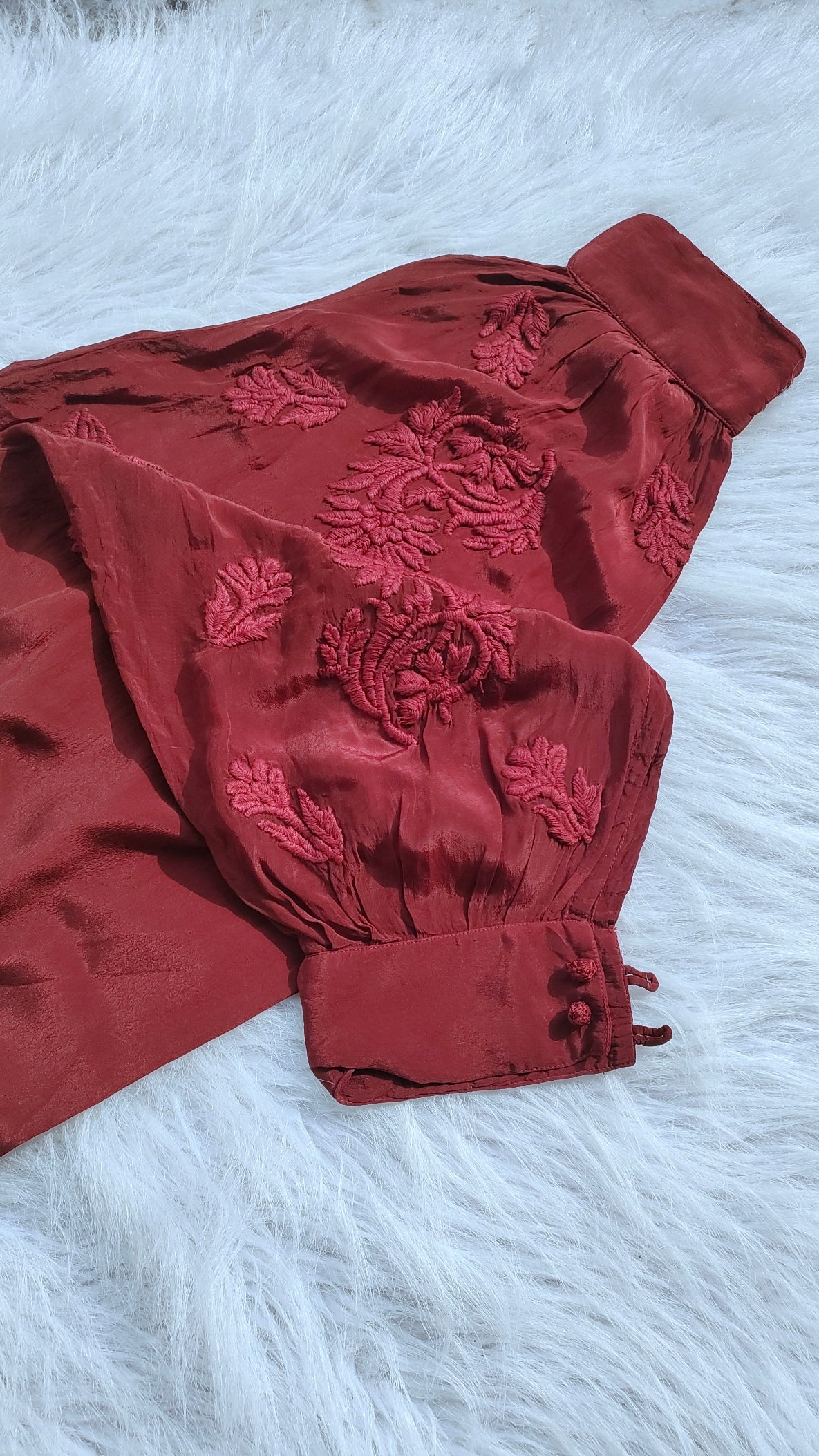 Hickey Kiss Premium Silk Afgani Tunic Set by LVW Fashions featuring handmade Lucknow chikankari embroidery on a silk kurta.