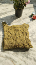 Green Gazal Premium Georgette Tunic by LVW Fashions with intricate hand-embroidered Lucknow Chikankari on both sides.